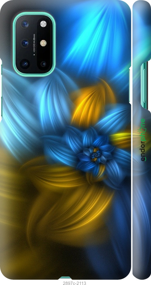

3D пластиковий матовий чохол "Візерунок 46" для OnePlus 8T, Синій