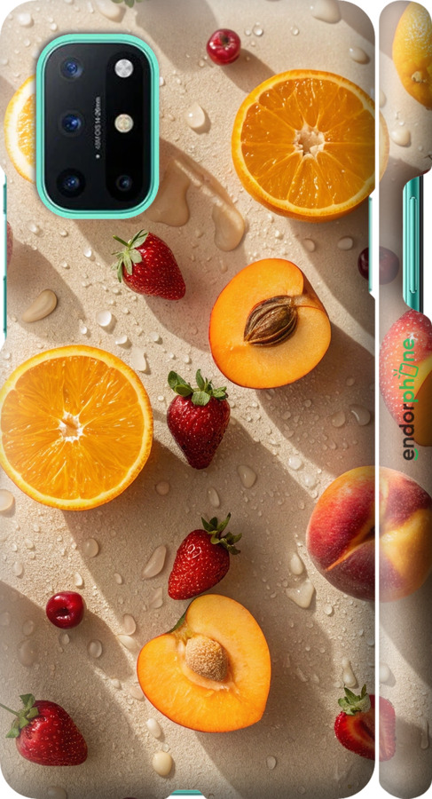 3D пластиковий матовий чехол Фрукти 3 для OnePlus 8T - 6703m-2113 изображение 