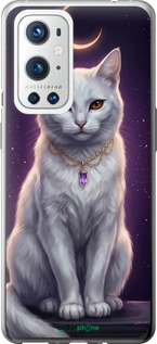 Силіконовий чехол Mystic White Cat Gothic Dark Purple Gold для OnePlus 9 Pro - 6805u-2250 изображение 