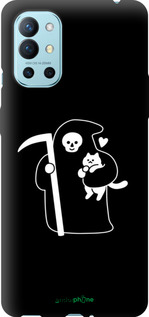 TPU чехол Минималистичный арт: смерть и кошка для OnePlus 9R - 6529b-2326 изображение 