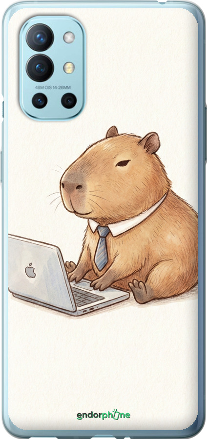 2D пластиковый чехол Funny Capybara CEO Working для OnePlus 9R - 6777t-2326 изображение 