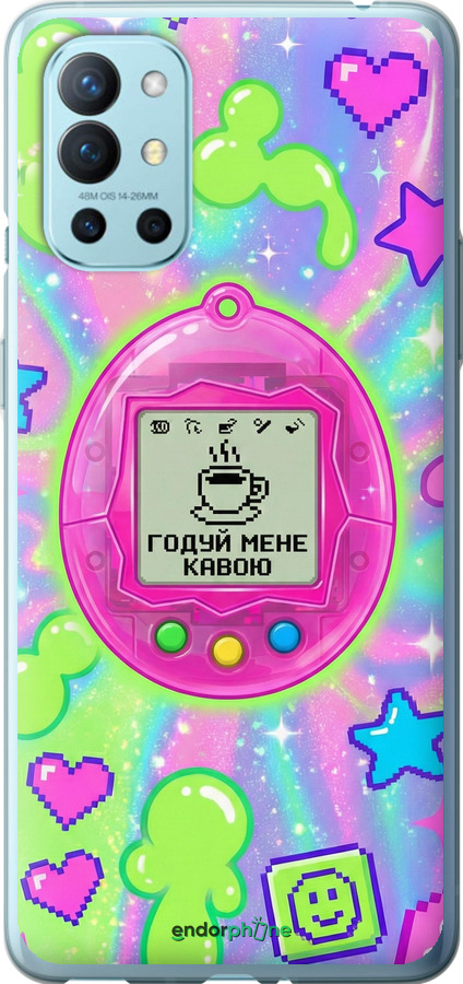 Силиконовый чехол Y2K Aesthetic Retro Pet: Годуй мене кавою для OnePlus 9R - 6784u-2326 изображение 