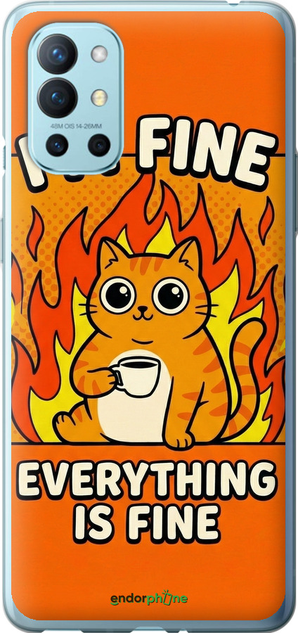 Силіконовий чехол Funny Cat для OnePlus 9R - 6786u-2326 изображение 