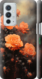 3D пластиковий матовий чехол Оранжеві троянди для OnePlus 9RT - 5944m-2520 изображение 