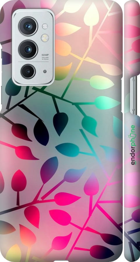 

3D пластиковий матовий чохол "Листя" для OnePlus 9RT