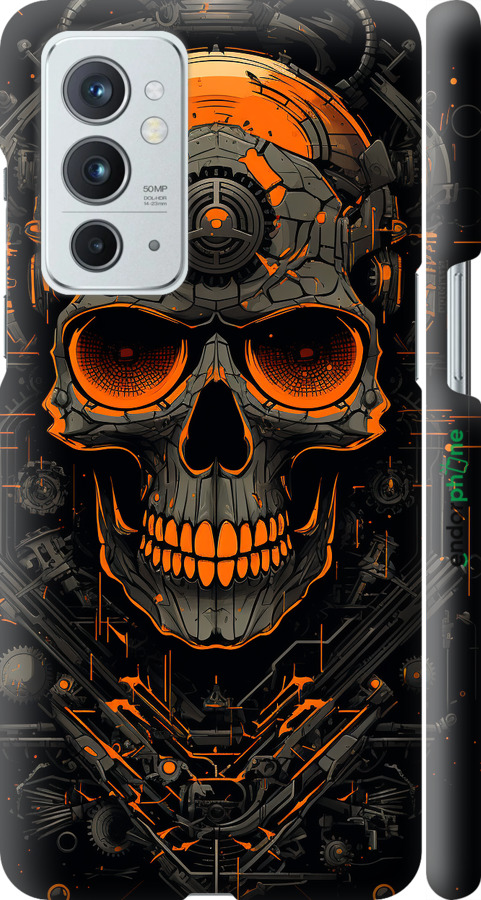 3D пластиковый матовый чехол Череп для OnePlus 9RT - 5952m-2520 изображение 