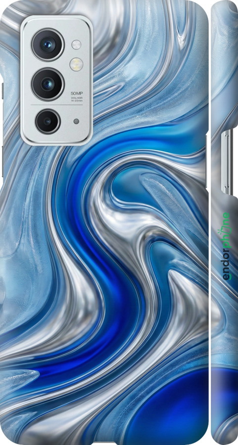 3D пластиковий матовий чехол Liquid Chrome для OnePlus 9RT - 6781m-2520 изображение 