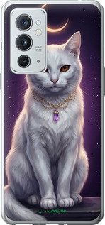 Силіконовий чехол Mystic White Cat Gothic Dark Purple Gold для OnePlus 9RT - 6805u-2520 изображение 