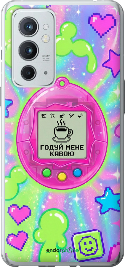 Силиконовый чехол Y2K Aesthetic Retro Pet: Годуй мене кавою для OnePlus 9RT - 6784u-2520 изображение 