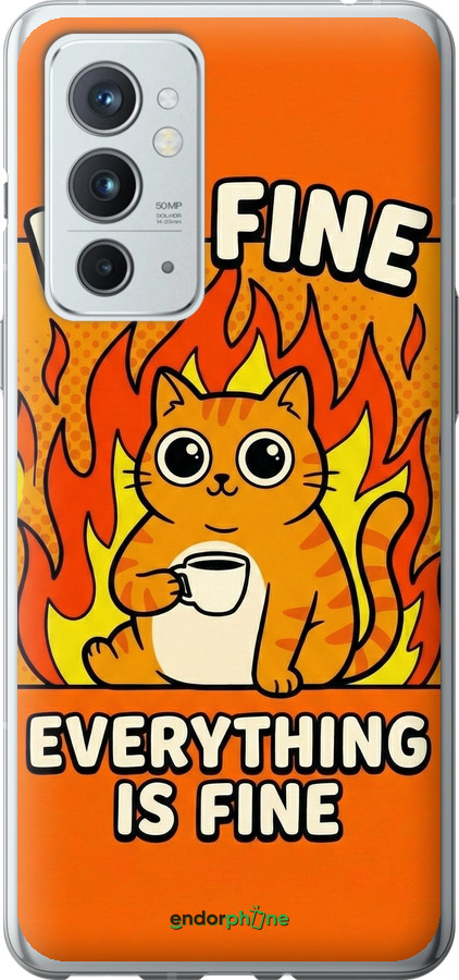 Силиконовый чехол Funny Cat для OnePlus 9RT - 6786u-2520 изображение 