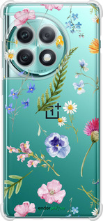 Силикон с усиленными углами чехол Цветочный фон v2 для OnePlus Ace 2 Pro - 5472sp-3211 изображение 