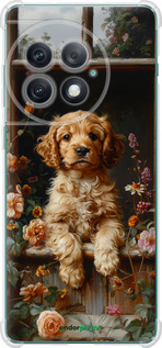 Силикон с усиленными углами чехол Щенок cocker spaniel для OnePlus Ace 2 Pro - 6136sp-3211 изображение 