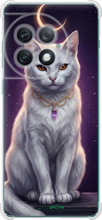 Силіконовий протиударний с посиленими кутами чехол Mystic White Cat Gothic Dark Purple Gold для OnePlus Ace 2 Pro - 6805sp-3211 изображение 