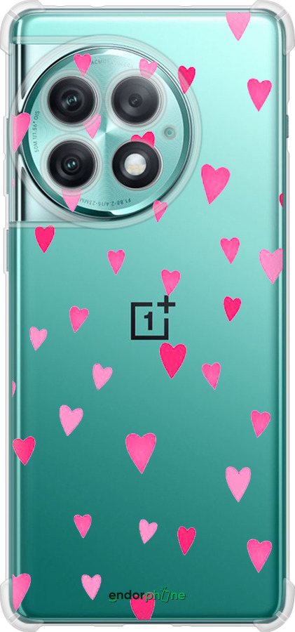 Силикон с усиленными углами чехол Сердечки 2 для OnePlus Ace 2 Pro - 4763sp-3211 изображение 