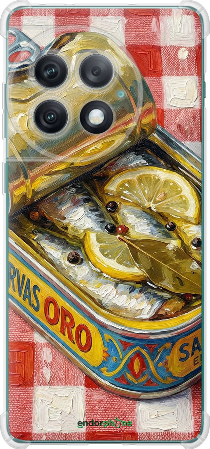 Силикон с усиленными углами чехол Vintage Sardine Tin Phone для OnePlus Ace 2 Pro - 6772sp-3211 изображение 
