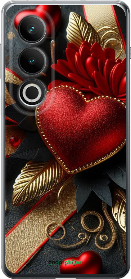 Силиконовый чехол Сердечки v2 для OnePlus ACE 3V - 5832u-3681 изображение 