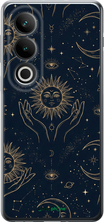 Силіконовий чехол Celestial Harmony: Sun & Moon Gold Mystic Pattern для OnePlus ACE 3V - 6778u-3681 изображение 