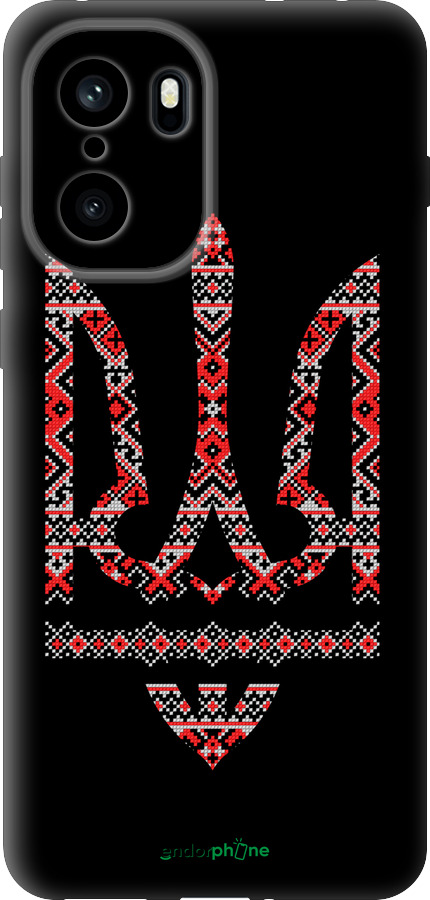 Силіконовий чехол Герб - вишиванка на чорному фоні для OnePlus Ace 6 - 1196u-4217 изображение 
