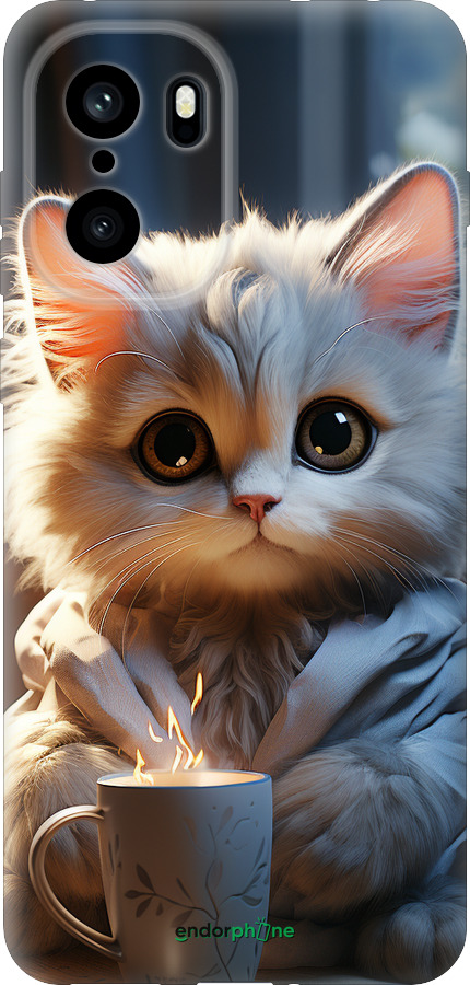 Силиконовый чехол White cat для OnePlus Ace 6T - 5646u-4240 изображение 