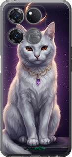 Силиконовый чехол Mystic White Cat Gothic Dark Purple Gold для OnePlus Ace Racing - 6805u-2955 изображение 