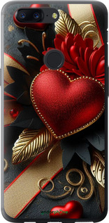 Силиконовый чехол Сердечки v2 для OnePlus 5T - 5832u-1352 изображение 