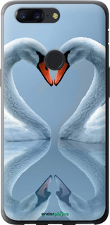 Силиконовый чехол Лебеди для OnePlus 5T - 6007u-1352 изображение 
