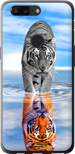 Силиконовый чехол Тигр для OnePlus 5T - 6016u-1352 изображение 