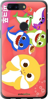 Силіконовий чехол Бейби Шаркс для OnePlus 5T - 6305u-1352 изображение 