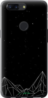 Силиконовый чехол Черно белые абстрактные горы для OnePlus 5T - 6437u-1352 изображение 