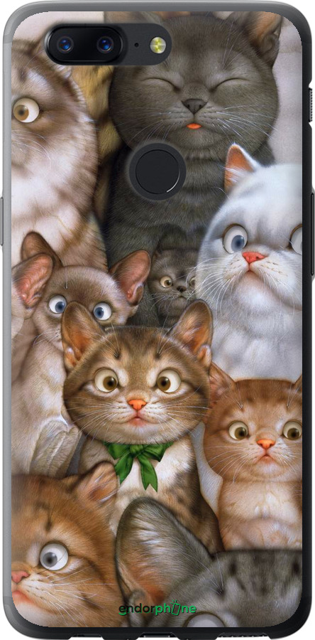 

Силіконовий чохол "Коти" для OnePlus 5T