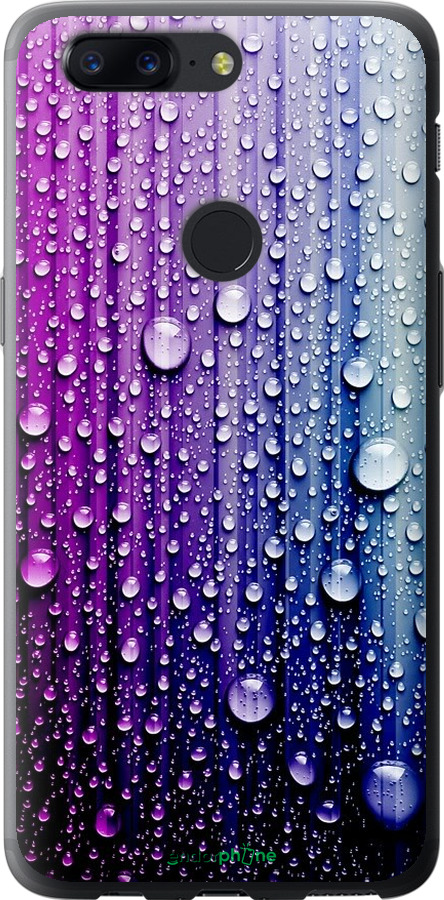 

Силіконовий чохол "Краплини води" для OnePlus 5T, Синій