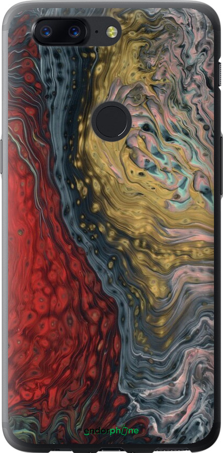Силіконовий чехол Із зображенням абстрактного живопису для OnePlus 5T - 6530u-1352 изображение 