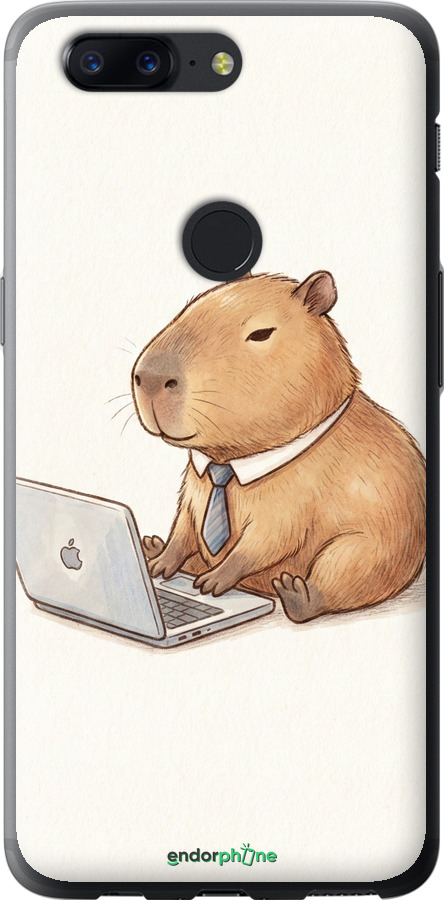 Силіконовий чехол Funny Capybara CEO Working для OnePlus 5T - 6777u-1352 изображение 