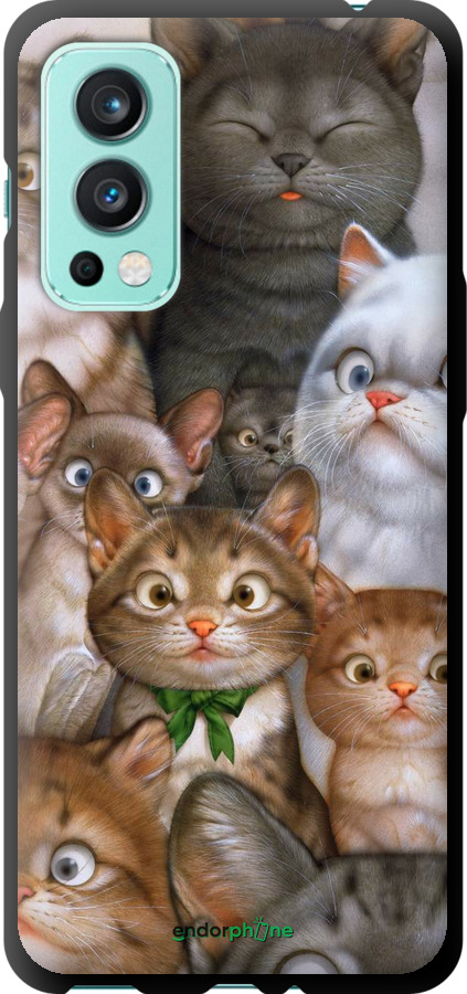 

TPU чорний чохол "Коти" для OnePlus Nord 2