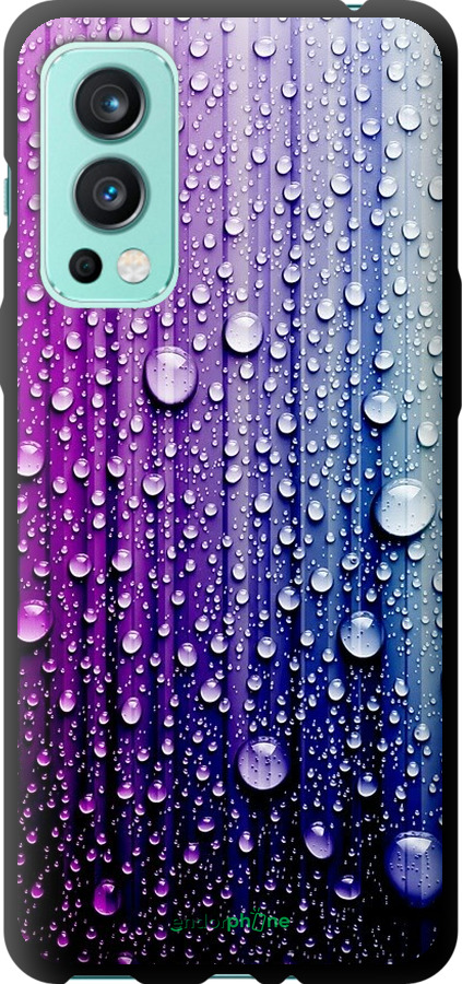 

TPU чорний чохол "Краплини води" для OnePlus Nord 2, Синій