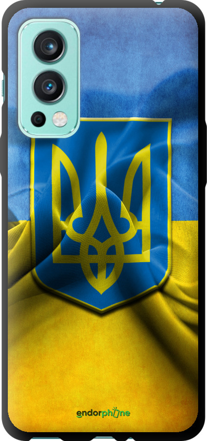 

TPU чорний чохол "Прапор та герб України" для OnePlus Nord 2, Блакитний