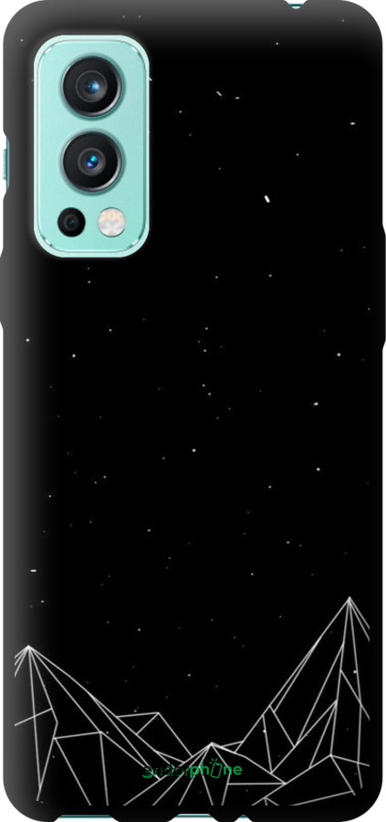 TPU чехол Чорно білі абстрактні гори для OnePlus Nord 2 - 6437b-2468 изображение 