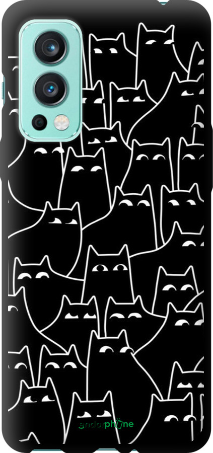TPU чехол С изображением кошек для OnePlus Nord 2 - 6470b-2468 изображение 