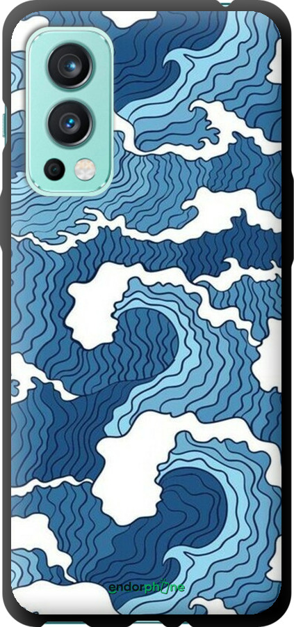 TPU чехол Абстрактный рисунок морских волн для OnePlus Nord 2 - 6538b-2468 изображение 