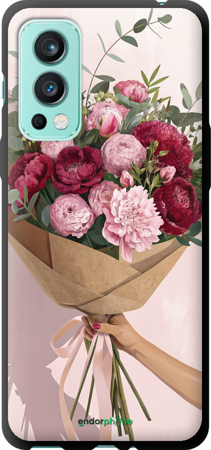 TPU чехол Пионы 1 для OnePlus Nord 2 - 6705b-2468 изображение 