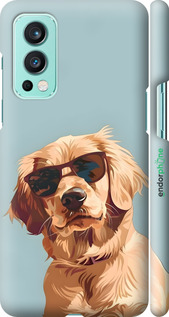 3D пластиковый матовый чехол Пес в очках для OnePlus Nord 2 - 6381m-2468 изображение 