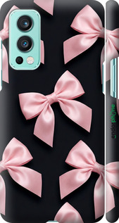 3D пластиковый матовый чехол Coquette Ribbons Dark Coquette для OnePlus Nord 2 - 6767m-2468 изображение 