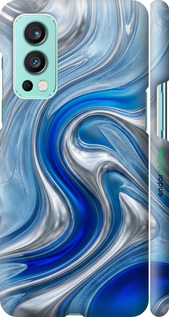 3D пластиковый матовый чехол Liquid Chrome для OnePlus Nord 2 - 6781m-2468 изображение 