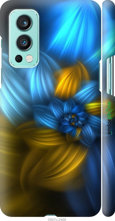 

3D пластиковий матовий чохол "Візерунок 46" для OnePlus Nord 2, Синій