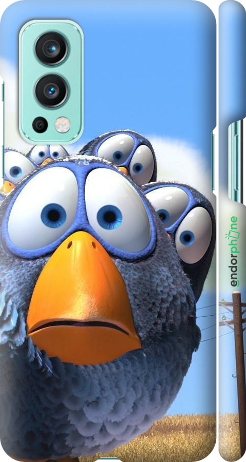 3D пластиковий матовий чехол Angry Birds для OnePlus Nord 2 - 6008m-2468 изображение 