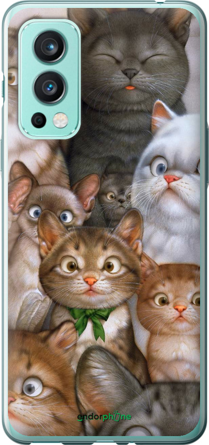 

Силіконовий чохол "Коти" для OnePlus Nord 2