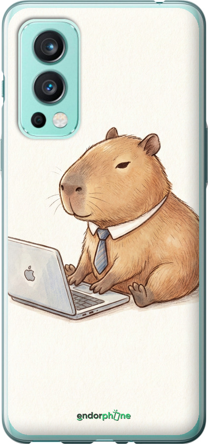 Силиконовый чехол Funny Capybara CEO Working для OnePlus Nord 2 - 6777u-2468 изображение 