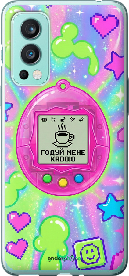 Силиконовый чехол Y2K Aesthetic Retro Pet: Годуй мене кавою для OnePlus Nord 2 - 6784u-2468 изображение 