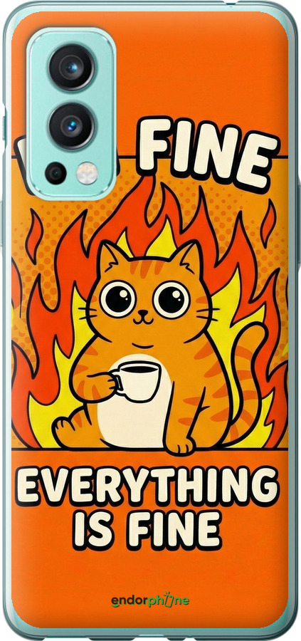 Силиконовый чехол Funny Cat для OnePlus Nord 2 - 6786u-2468 изображение 