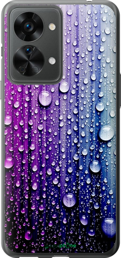 

Силіконовий чохол "Краплини води" для OnePlus Nord 2T, Синій